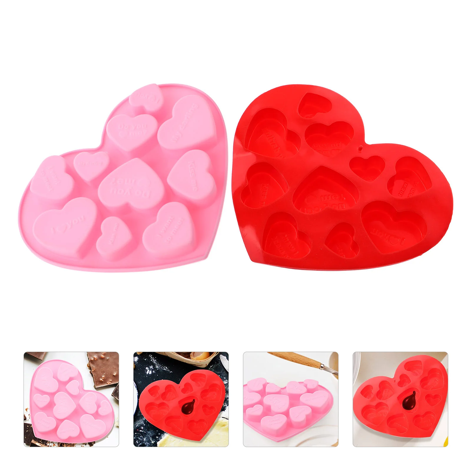 2 Pcs Silicone Chocolate Mold Cake Baking Molds Heart Shape Cake Molds Baking Molds
2 Pcs Silicone Chocolate Mold Cake Baking Molds Heart Shape Cake Molds Baking Molds