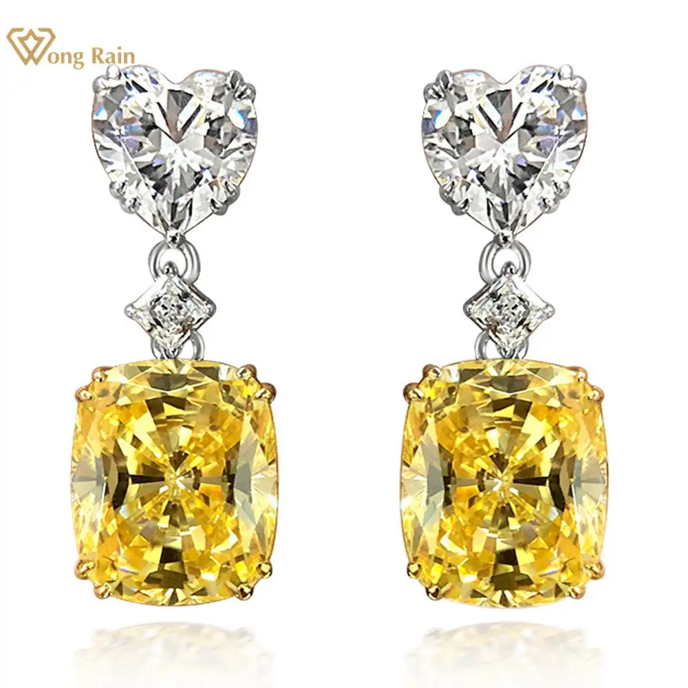 Wong Rain 100% 925 Sterling Silver Crushed Ice Cut Lab Sapphire Citrine High Carbon Diamonds Drop Dangle Earrings Fine Jewelry
Wong Rain 100% 925 Sterling Silver Crushed Ice Cut Lab Sapphire Citrine High Carbon Diamonds Drop Dangle Earrings Fine Jewelry