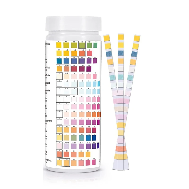 16 In 1 Drinking Water Test Kit, Water Testing Kits For Drinking Water 100 PCS Water Quality Test Strips,Free Chlorine
16 In 1 Drinking Water Test Kit, Water Testing Kits For Drinking Water 100 PCS Water Quality Test Strips,Free Chlorine