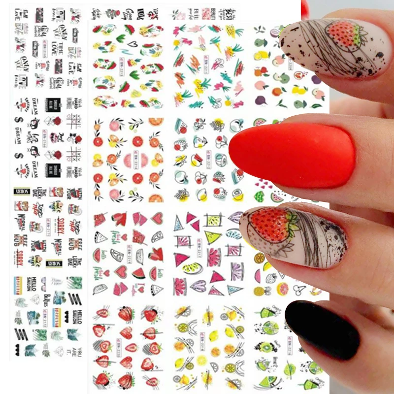 12PCs Summer Fruit Flower Nail Stickers Sliders For Manicure Flwoer Leaf Nail Art Water Decals Transfer Nail Sticker Accesorios
12PCs Summer Fruit Flower Nail Stickers Sliders For Manicure Flwoer Leaf Nail Art Water Decals Transfer Nail Sticker Accesorios