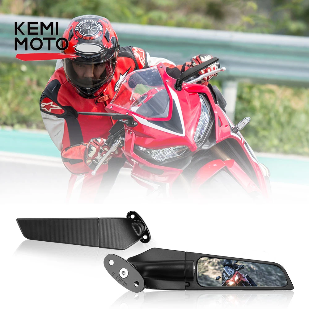 

Wing Mirror Adjustable Side Mirrors Rotating Rearview Mirror Motorcycle CBR650R/F CBR500R CBR250RR CBR600RR CBR900RR CBR1000RR