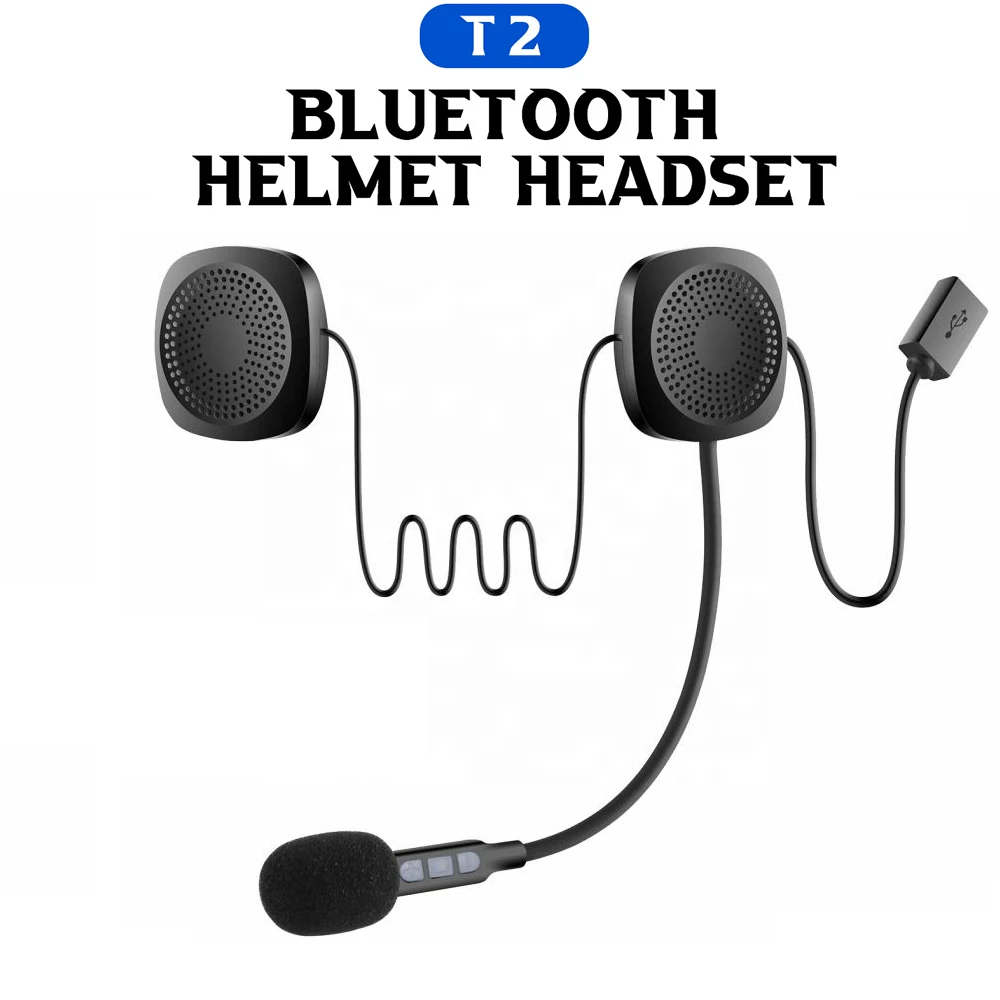 

Motorcycle Helmet Headset Bluetooth V5.2 Wireless Earphone Stereo Automatic Answer Handsfree Call Mic For Skiing Riding