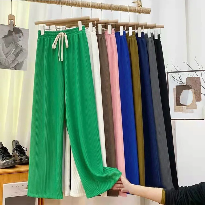 Spring Autumn Fashion Women's Streetwear Trousers Casual Solid Color Loose Wide-leg Straight Pants Slim All-match Pants
Spring Autumn Fashion Women's Streetwear Trousers Casual Solid Color Loose Wide-leg Straight Pants Slim All-match Pants