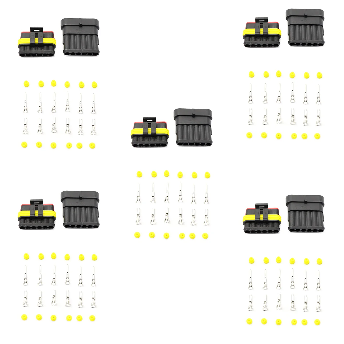 5 Pairs 6-Pin IP67 Waterproof Electrical Wire Terminal Connectors Plugs Kits for Motorcycles
5 Pairs 6-Pin IP67 Waterproof Electrical Wire Terminal Connectors Plugs Kits for Motorcycles