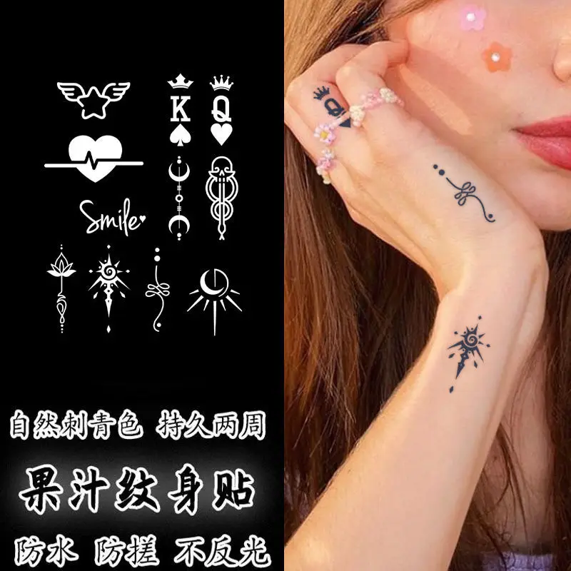 Herb Juice Tattooos Star Moon Heart Temporary Tattoos Finger Small Pattern Lasting Waterproof Fake Tattoos Cute Tattoo Stickers
Herb Juice Tattooos Star Moon Heart Temporary Tattoos Finger Small Pattern Lasting Waterproof Fake Tattoos Cute Tattoo Stickers