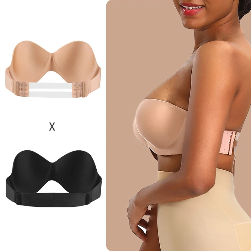 

Invisible Strapless Bra Woman Push Up Brassiere Bralette Sexy Lingerie Underwire Womens Bandeau Bras Tube Top Female Underwear