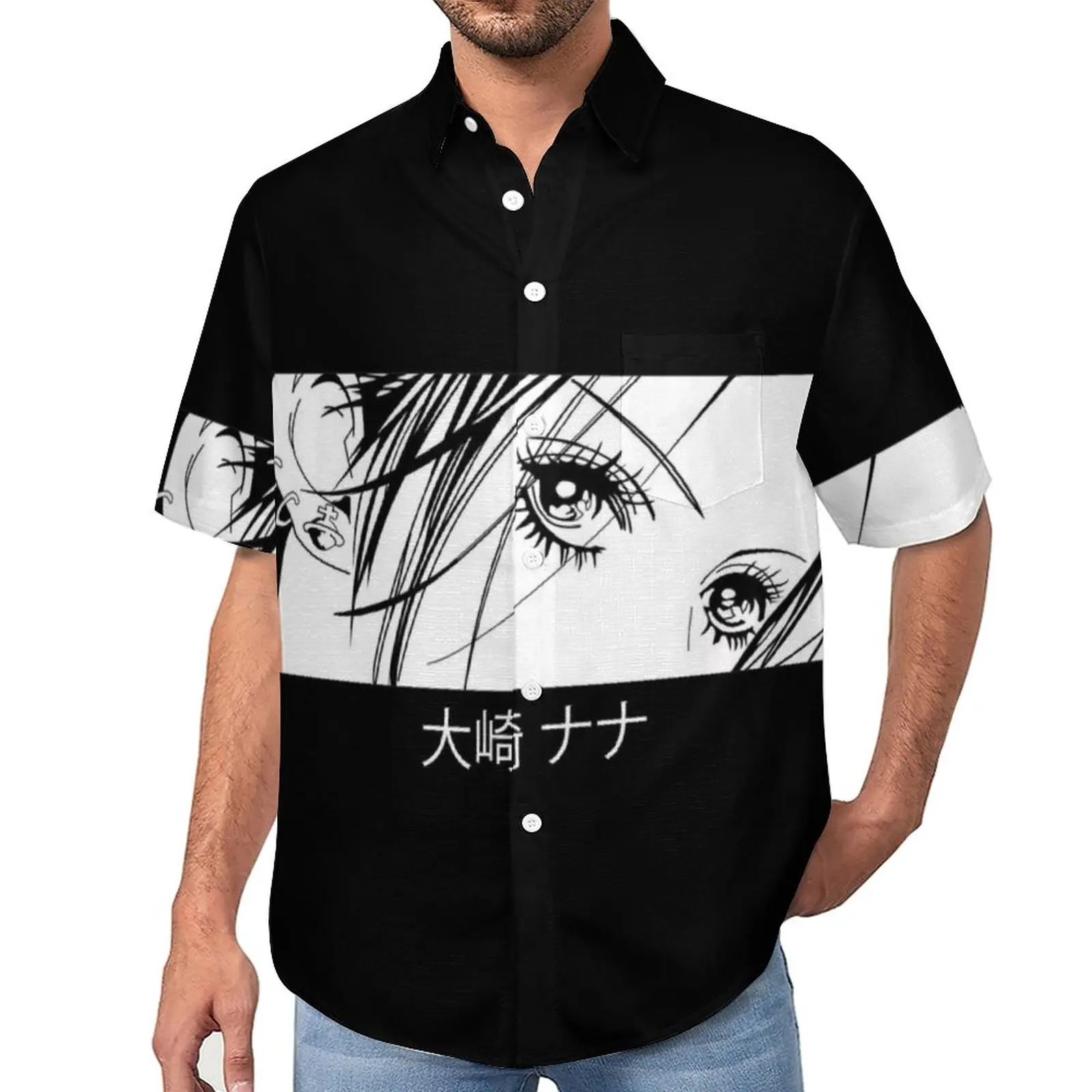 Nana Osaki Eyes Casual Shirt Black Stones Anime Vacation Loose Shirt Hawaiian Fashion Blouses Short-Sleeve Oversized Clothing
Nana Osaki Eyes Casual Shirt Black Stones Anime Vacation Loose Shirt Hawaiian Fashion Blouses Short-Sleeve Oversized Clothing