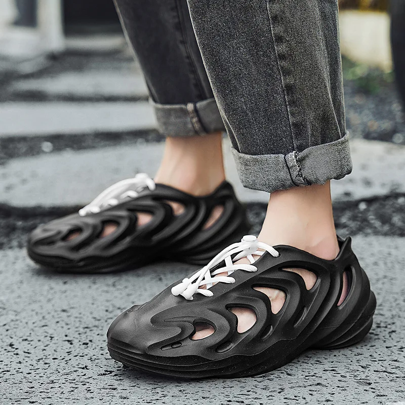 Летние Нескользящие шлепанцы для мужчин и женщин, Повседневная пляжная обувь на платформе, камуфляжная расцветка, для улицы, со шнуровкой, сандалии
Летние Нескользящие шлепанцы для мужчин и женщин, Повседневная пляжная обувь на платформе, камуфляжная расцветка, для улицы, со шнуровкой, сандалии