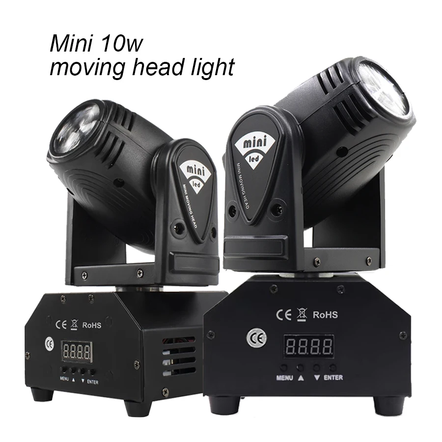 

Светодиодный мини-проектор с мобильной головкой, 10 Вт, цветной Гибридный прожектор для дискотеки RGBW, профессиональный сценический прожектор DMX с эффектом освещения