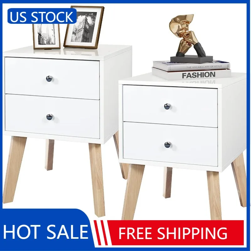 Набор белых тумбочек TaoHFE из 2 белых современных тумбочек с выдвижным ящиком для спальни
Набор белых тумбочек TaoHFE из 2 белых современных тумбочек с выдвижным ящиком для спальни