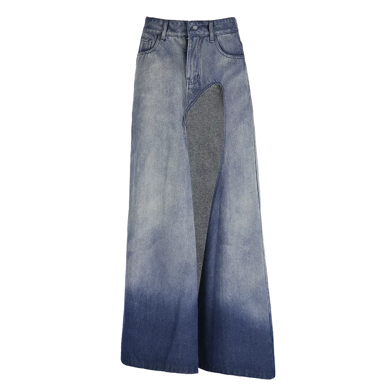2023 New Retro Women Gradient Irregular Split Umbrella Swing Skirt High Waist Slim Denim Skirt
2023 New Retro Women Gradient Irregular Split Umbrella Swing Skirt High Waist Slim Denim Skirt