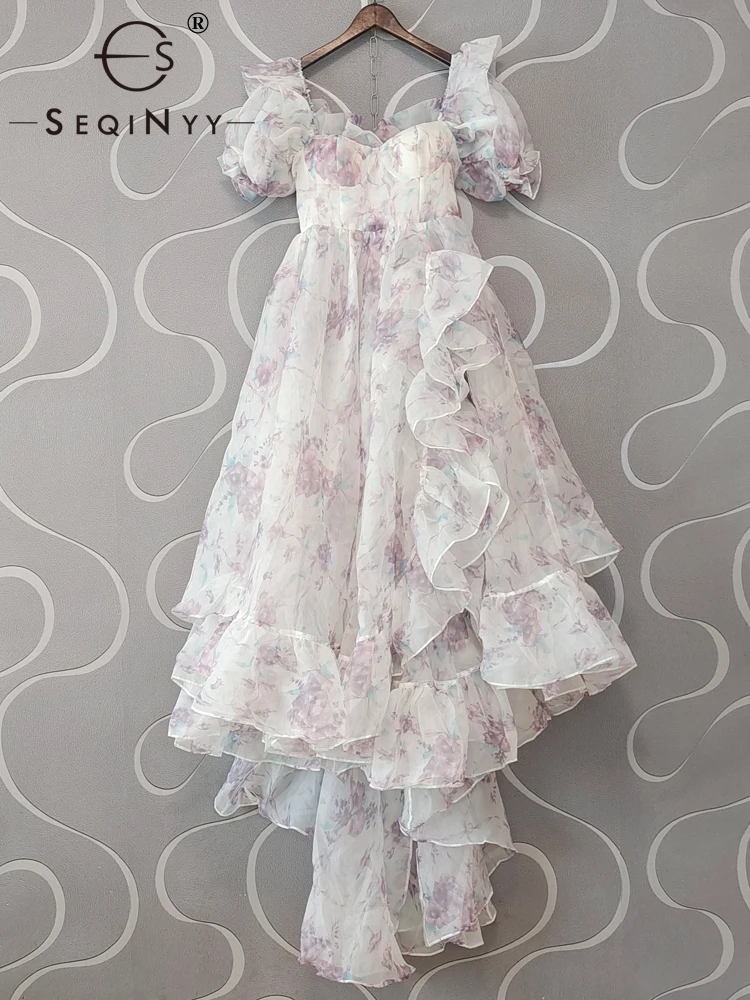 Женское длинное платье с рукавами-фонариками SEQINYY, элегантное модельное платье с винтажным фиолетовым цветочным принтом и оборками, новинка весны-лета
Женское длинное платье с рукавами-фонариками SEQINYY, элегантное модельное платье с винтажным фиолетовым цветочным принтом и оборками, новинка весны-лета