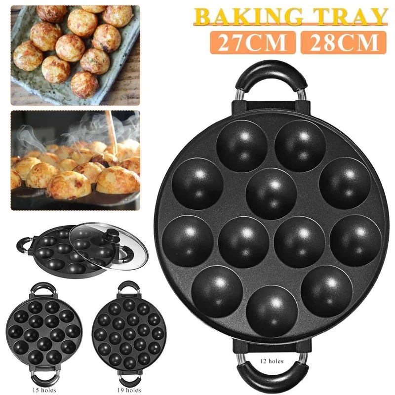 Holes Takoyaki Maker Grill Pan Octopus Ball Plate Home Cooking Baking Forms Mold Tray Baking Pan For Kitchen Tools
Holes Takoyaki Maker Grill Pan Octopus Ball Plate Home Cooking Baking Forms Mold Tray Baking Pan For Kitchen Tools
