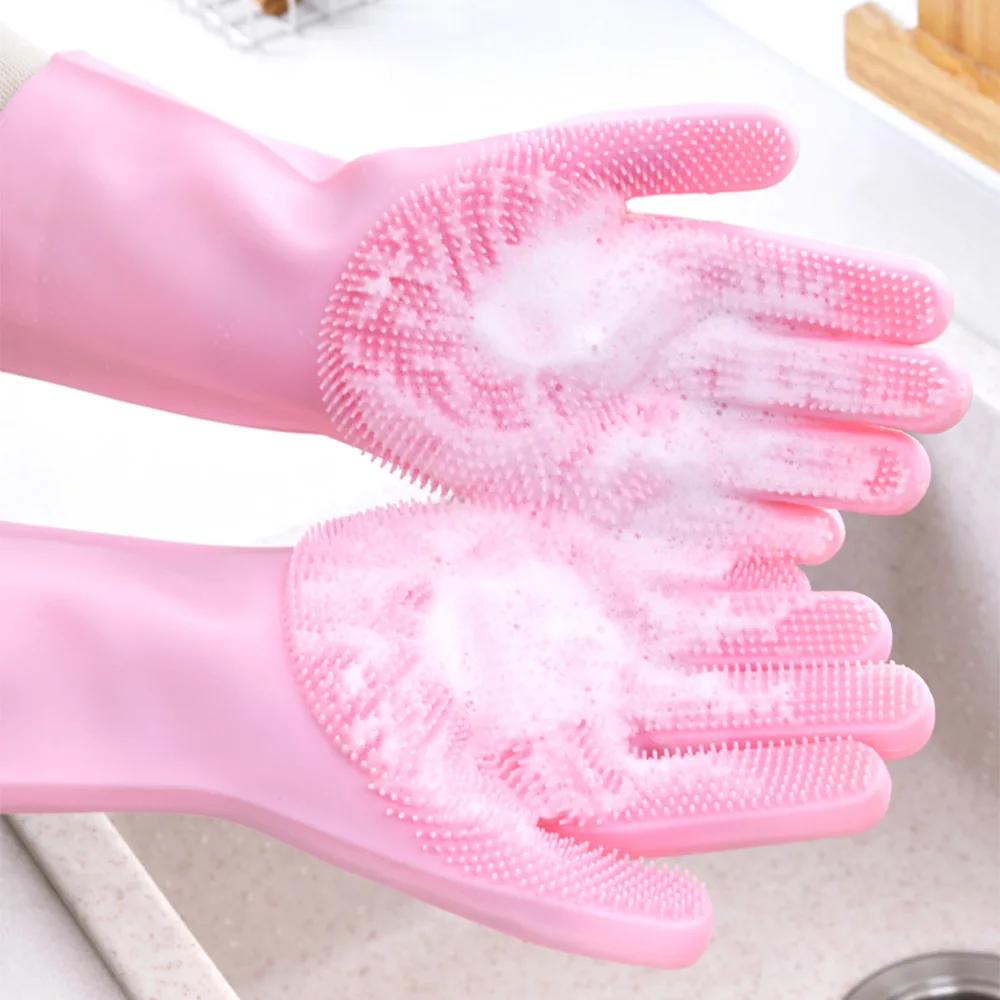 1 Pair Silicone Gloves Kitchen Cleaning Dishwashing Gloves Soft Scrubber Rubber Dish Washing Tools Kitchen Household Gadgets
1 Pair Silicone Gloves Kitchen Cleaning Dishwashing Gloves Soft Scrubber Rubber Dish Washing Tools Kitchen Household Gadgets
