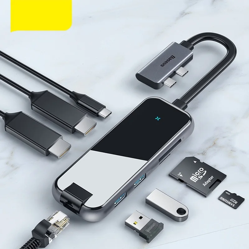 USB C-концентратор Baseus в HDMI-совместимый USB 3,0 RJ45 Тип C концентратор для MacBook Pro Air кардридер USB разветвитель для ноутбука
USB C-концентратор Baseus в HDMI-совместимый USB 3,0 RJ45 Тип C концентратор для MacBook Pro Air кардридер USB разветвитель для ноутбука