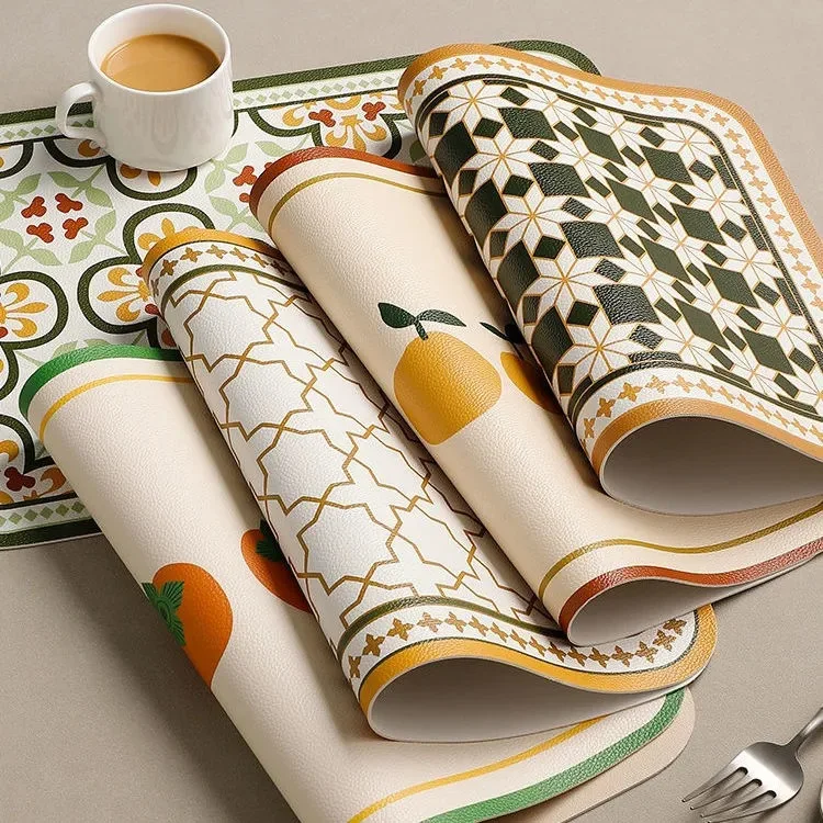 Rectangular leather placemat waterproof and oilproof Nordic style household Western placemat non-slip insulation
Rectangular leather placemat waterproof and oilproof Nordic style household Western placemat non-slip insulation