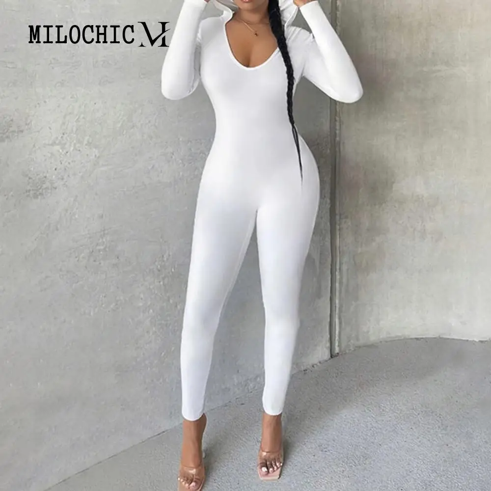 Women Long Sleeve Bodysuit Solid Color One Piece Hooded Outfits Slim Fit Scoop Neck Rompers Sexy Bodycon Jumpsuit Party Clubwear
Women Long Sleeve Bodysuit Solid Color One Piece Hooded Outfits Slim Fit Scoop Neck Rompers Sexy Bodycon Jumpsuit Party Clubwear