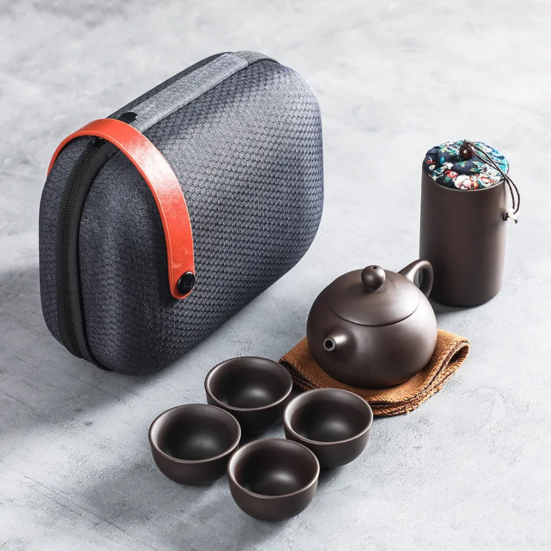Purple Clay Kung Fu Teapot Tea Cup Handmade Tea Pot Cup Set portable travel tea set with travel bag
Purple Clay Kung Fu Teapot Tea Cup Handmade Tea Pot Cup Set portable travel tea set with travel bag