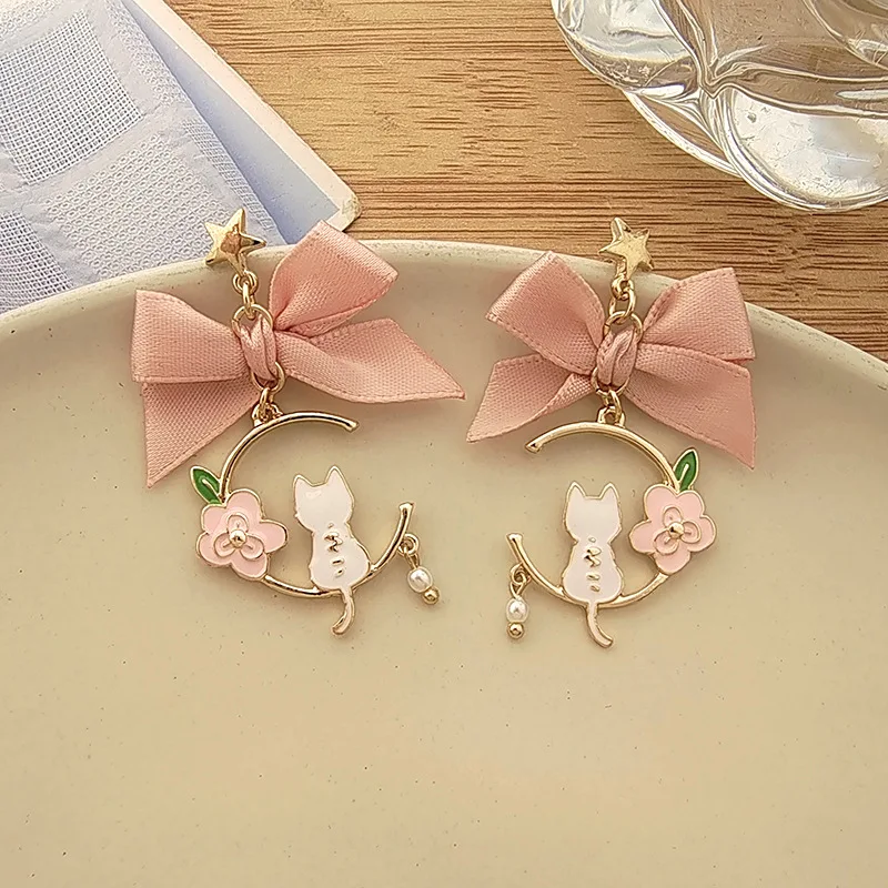 Cute Rabbit Heart Tassel Stud Earrings for Women Sweet Animal Cat Flower Bowknot Moon Star Dangle Piercing Wedding Jewelry Gift
Cute Rabbit Heart Tassel Stud Earrings for Women Sweet Animal Cat Flower Bowknot Moon Star Dangle Piercing Wedding Jewelry Gift