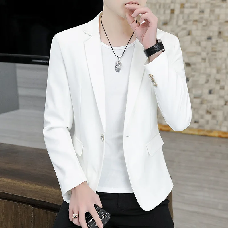 HOO 2022 Men 'S Slim Fit blazer Autumn New Youth Slim Fit Handsome White blazer
HOO 2022 Men 'S Slim Fit blazer Autumn New Youth Slim Fit Handsome White blazer