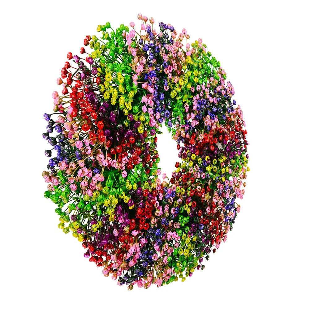 Wreath PVC Wreath Adornment Simulation Leaf Wreath Babysbreath Wreath Decor for Party Layout Front Door Decoration
Wreath PVC Wreath Adornment Simulation Leaf Wreath Babysbreath Wreath Decor for Party Layout Front Door Decoration