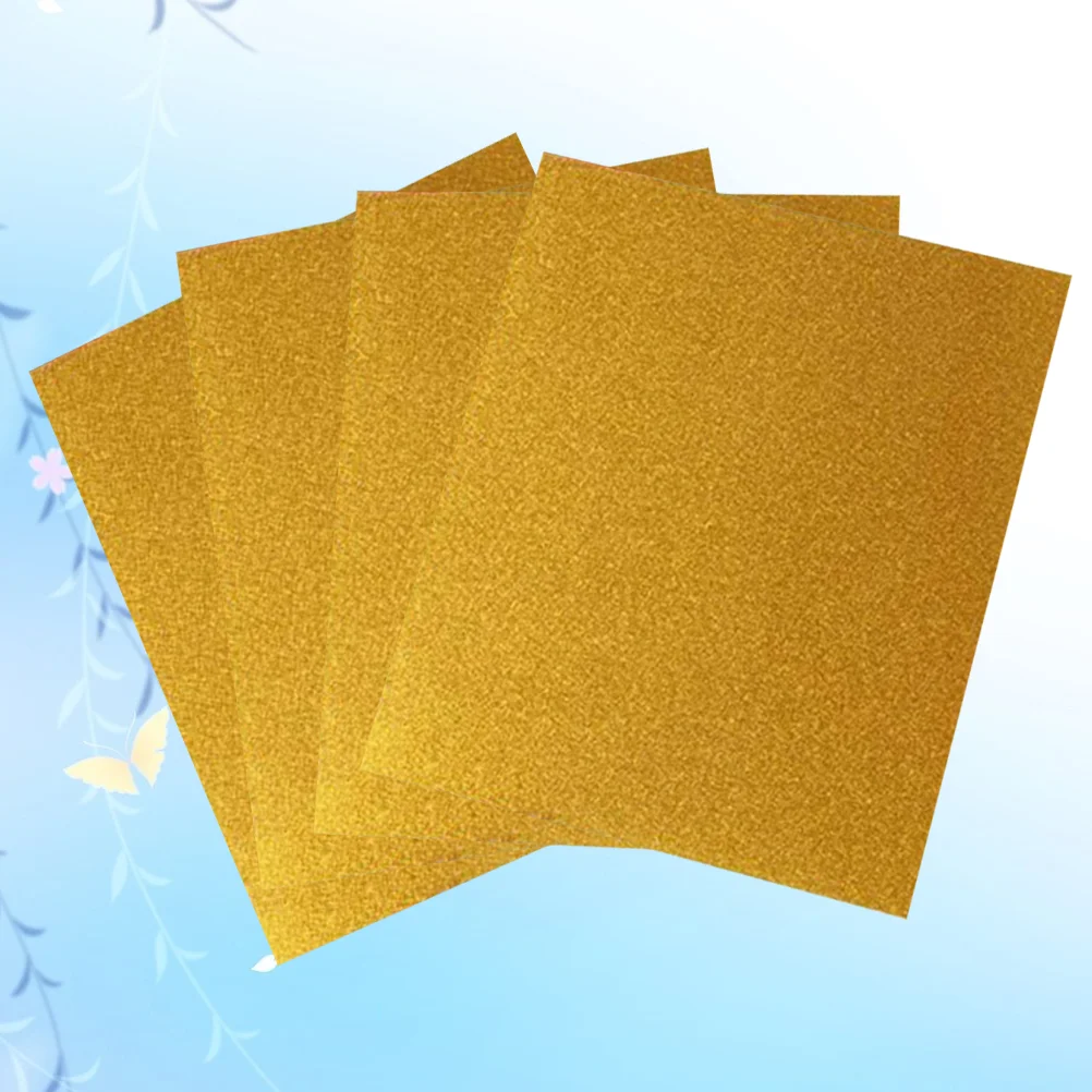 4pcs Glitter Heat Transfer Vinyl Sheets Iron On PU Sheets for T-Shirt Machines Craft Cutters 10 x 12 Inches(Golden)
4pcs Glitter Heat Transfer Vinyl Sheets Iron On PU Sheets for T-Shirt Machines Craft Cutters 10 x 12 Inches(Golden)