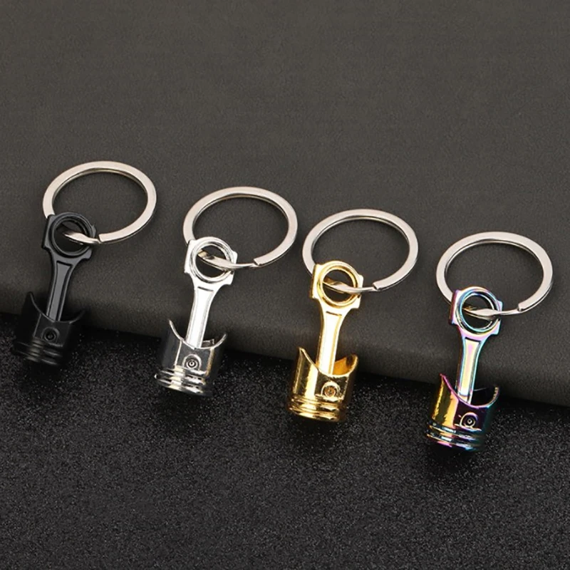 

Auto Keychain Piston Connecting Rod Metal Key Chain Ring Charming Pendant Keyring Keyfob Gift For Friends Car Lovers Men