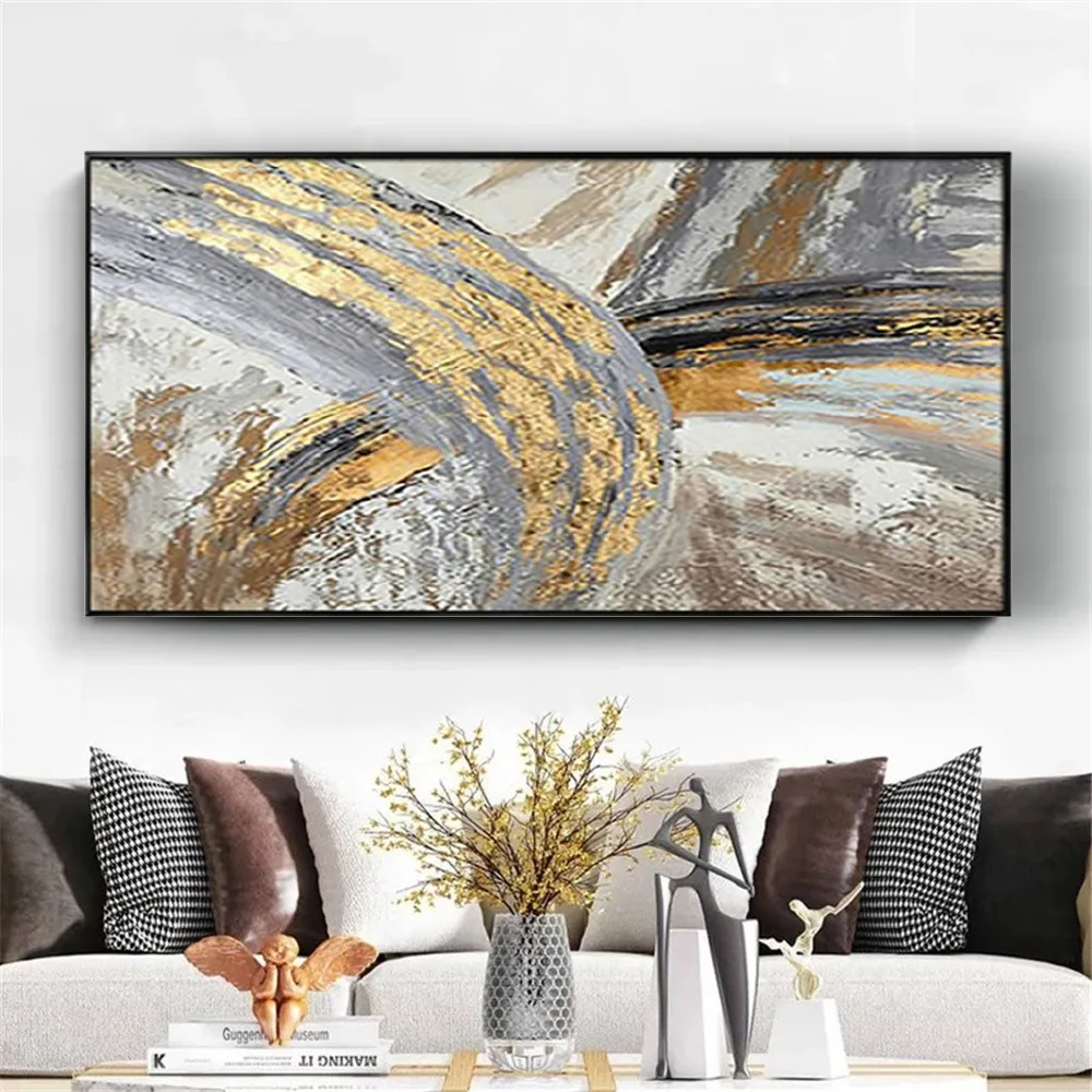Original Handmade Modern Abstract Wall Oil Painting Luxury Gold Grey Wall Art For Home Living Room Bedroom Decoration
Original Handmade Modern Abstract Wall Oil Painting Luxury Gold Grey Wall Art For Home Living Room Bedroom Decoration