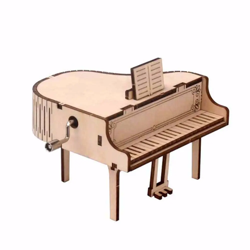 

Музыкальная шкатулка «дрожание рук», деревянные игрушки, резьба, механическое пианино, музыкальная шкатулка, наборы моделей, деревянная головоломка, 3D головоломка, сборная игрушка