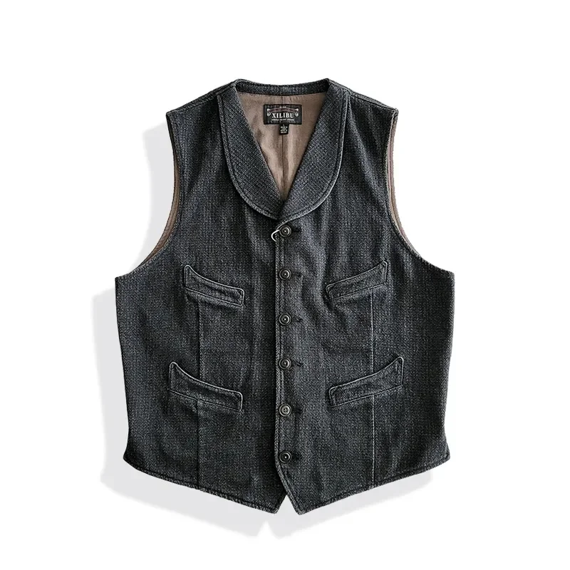 Men's Blazer Vest Regular Fit Shawl Collar Washed Classic Gentlemen Elegant Style America Vintage Waistcoat
Men's Blazer Vest Regular Fit Shawl Collar Washed Classic Gentlemen Elegant Style America Vintage Waistcoat