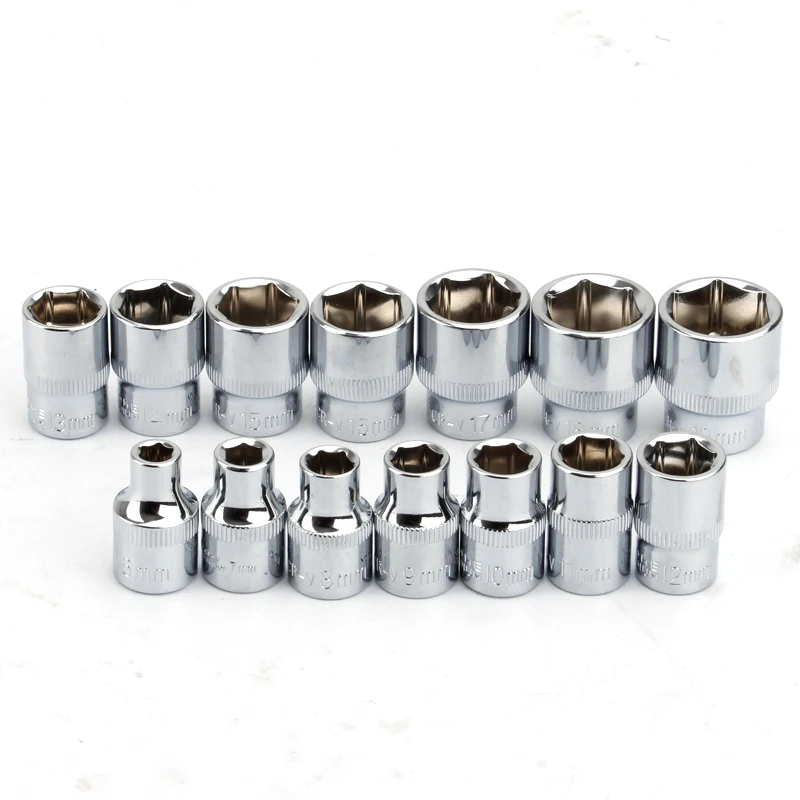 14Pcs 3/8" Drive Socke Set 6 7 8 9 10 11 12 13 14 15 16 17 18 19mm Socket Wrench Set 6 Point Socket Bit Adapter Car Repair Tools
14Pcs 3/8" Drive Socke Set 6 7 8 9 10 11 12 13 14 15 16 17 18 19mm Socket Wrench Set 6 Point Socket Bit Adapter Car Repair Tools