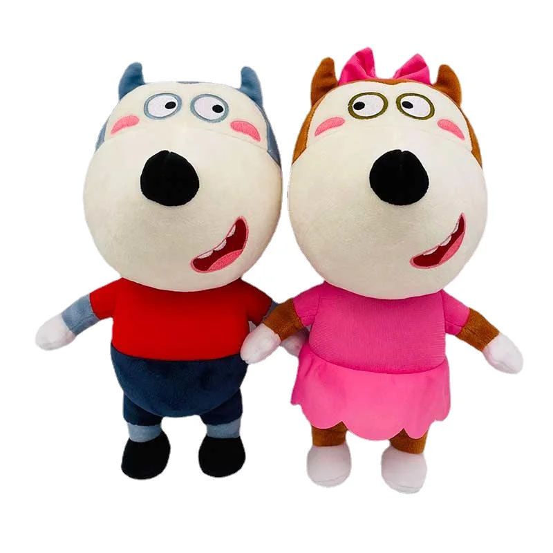 

2pcs/Lot 30cm Wolfoo Plush Toys Cute Soft Animal Stuffed Plushes Wolfoo Lucy English Cartoon Dolls for Kids Birthday Xmas Gift