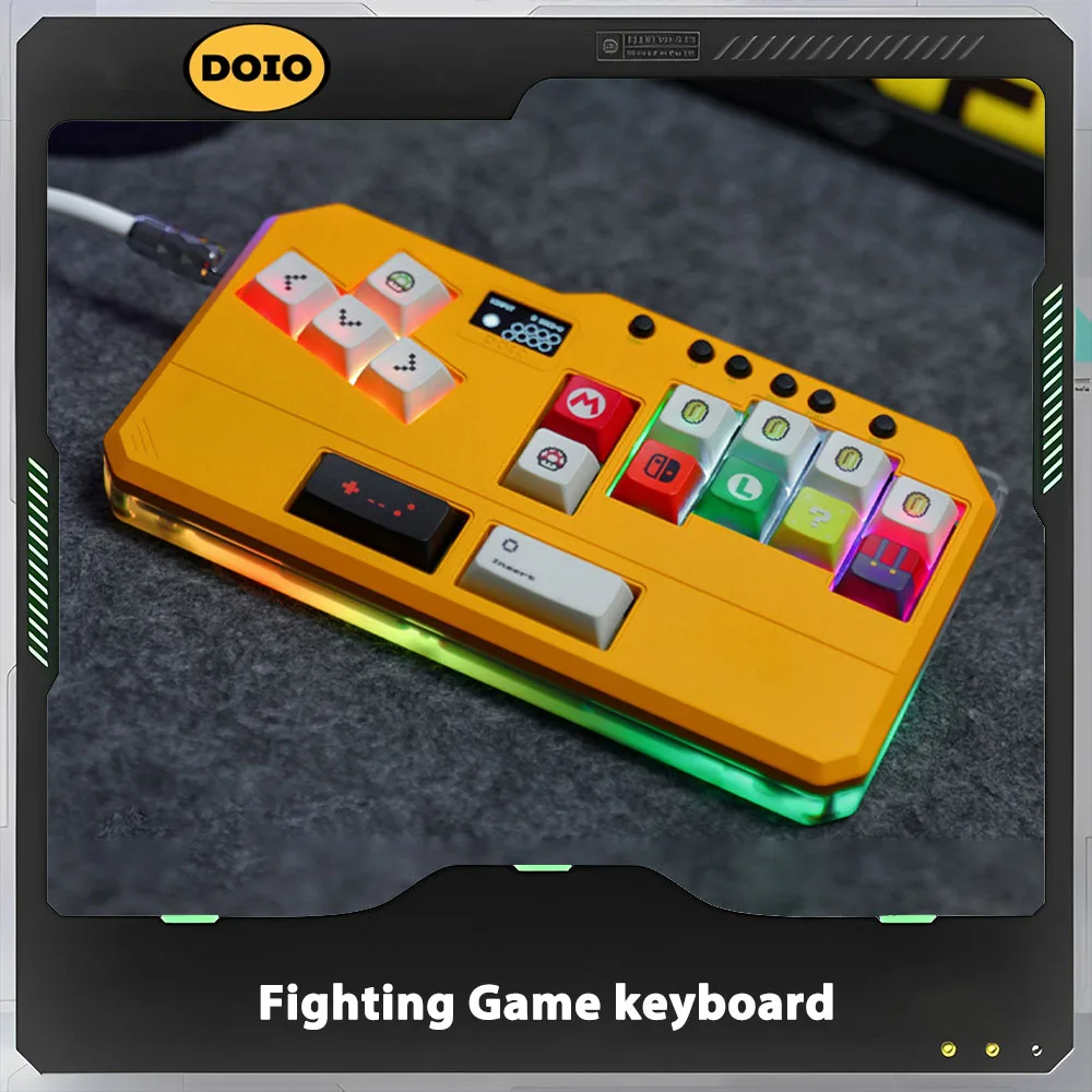Механическая клавиатура DOIO KBHX-01 Pro из алюминиевого сплава с OLED-экраном игровая RGB