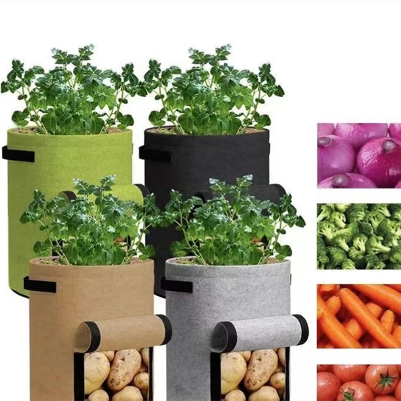 2022 Felt Potato Bucket Felt Plant Bag Planter Bag Garden Potato Pot Greenhouse Vegetable Growing Bags Vertical Tools
2022 Felt Potato Bucket Felt Plant Bag Planter Bag Garden Potato Pot Greenhouse Vegetable Growing Bags Vertical Tools