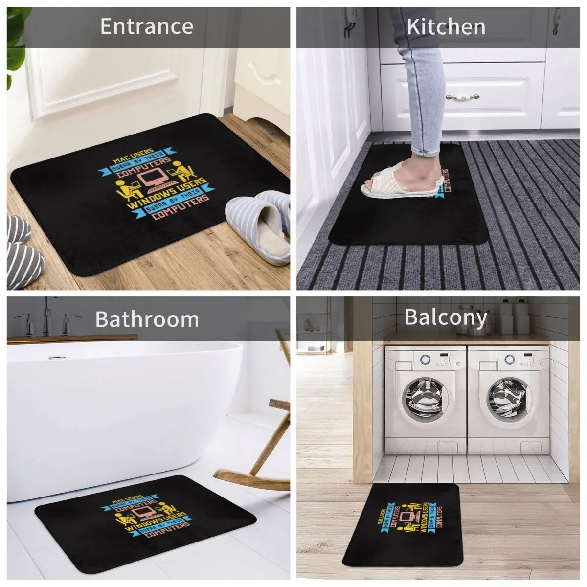 Mac Users And Windows Users Swear Door Mat Decor 3D Rug Carpet Bathmat Nonslip Entrance Living Room Home Kitchen Bedroom Removal
Mac Users And Windows Users Swear Door Mat Decor 3D Rug Carpet Bathmat Nonslip Entrance Living Room Home Kitchen Bedroom Removal