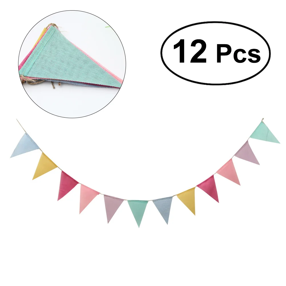 12pcs Simulation Hessian Burlap Banner DIY 6 Color Pennant Banner Decoration for Wedding Birthday Party
12pcs Simulation Hessian Burlap Banner DIY 6 Color Pennant Banner Decoration for Wedding Birthday Party