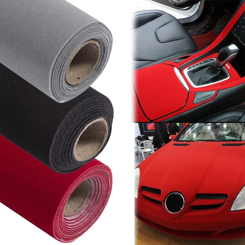 DIY Car Velvet Cloth Sticker Flannel Fabric Self-adhesive Adhesive Car Interior Decoration Decal Black Gray Red Decor 20X148cm
DIY Car Velvet Cloth Sticker Flannel Fabric Self-adhesive Adhesive Car Interior Decoration Decal Black Gray Red Decor 20X148cm