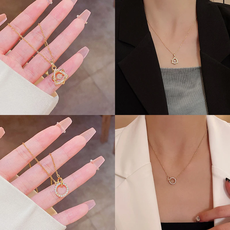 ASLSAW Fashion Design Sense Titanium Steel Necklace Women's Series of Geometric Network Explosion Tide Lock Bone Sense Necklace
ASLSAW Fashion Design Sense Titanium Steel Necklace Women's Series of Geometric Network Explosion Tide Lock Bone Sense Necklace