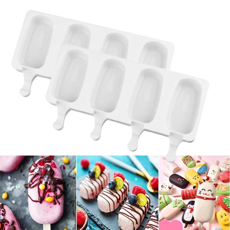 4 Cell Silicone Mold Silicone Ice Cream Mold Popsicle Molds DIY Ice Cream Mould Ice Maker Mould Non-Stick Ice Tray Tool
4 Cell Silicone Mold Silicone Ice Cream Mold Popsicle Molds DIY Ice Cream Mould Ice Maker Mould Non-Stick Ice Tray Tool