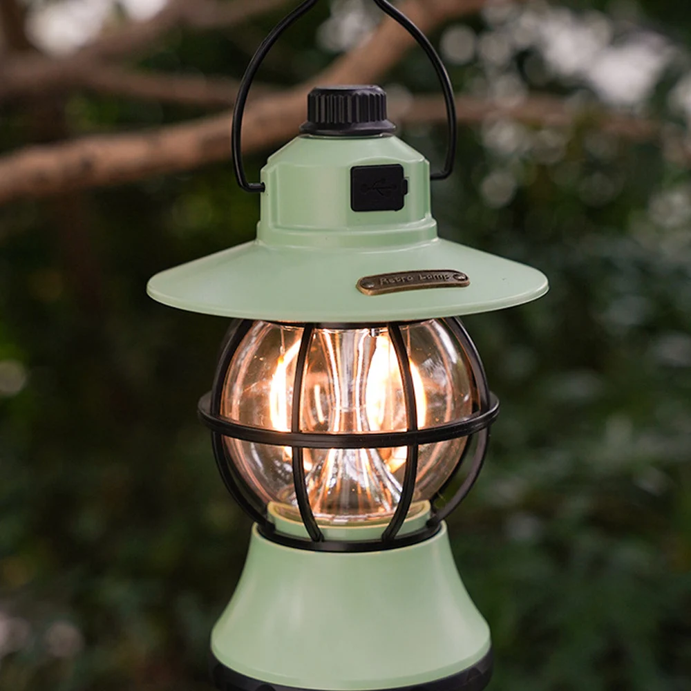 Outdoor Camping Lamp Type-C Fast Charging Lighting Decorative Charging Tent Lamp Retro Portable Camping Lantern
Outdoor Camping Lamp Type-C Fast Charging Lighting Decorative Charging Tent Lamp Retro Portable Camping Lantern