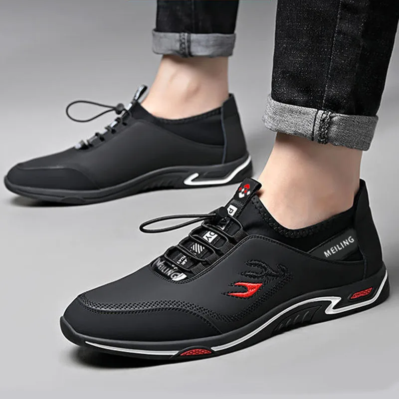 Мужские кожаные кроссовки, на шнуровке, Нескользящие, дышащие, теплая Повседневная Спортивная обувь для отдыха и походов, осень 
Мужские кожаные кроссовки, на шнуровке, Нескользящие, дышащие, теплая Повседневная Спортивная обувь для отдыха и походов, осень