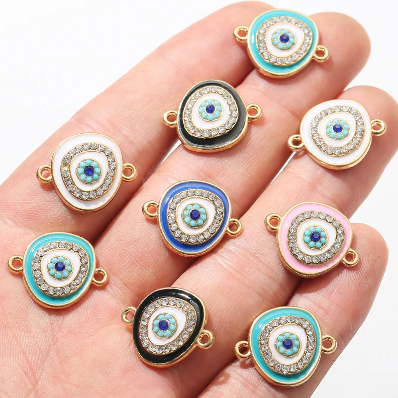 10pcs/lot Rhinestones Enamel Eye Connector Pendant DIY Bracelet Necklace for Jewelry Making Accessories 
10pcs/lot Rhinestones Enamel Eye Connector Pendant DIY Bracelet Necklace for Jewelry Making Accessories