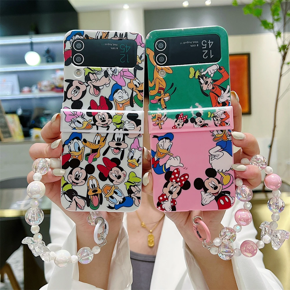 Cute Disney Mickey Minnie with bracelet Phone Case for Samsung Galaxy Z Flip 3 Hard PC Back forZ Flip 4 Case Protective Shell
Cute Disney Mickey Minnie with bracelet Phone Case for Samsung Galaxy Z Flip 3 Hard PC Back forZ Flip 4 Case Protective Shell