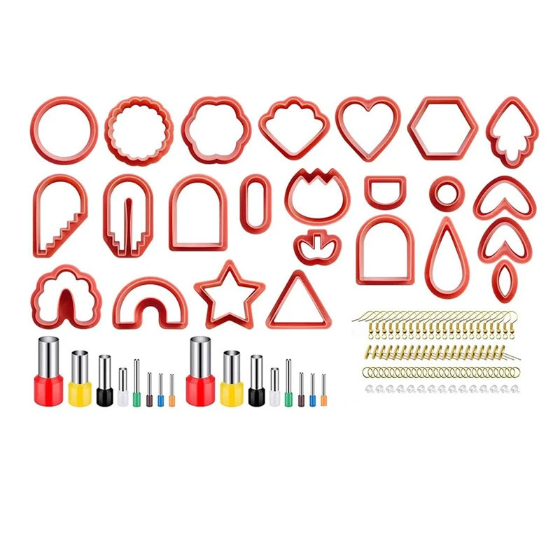 Plastic Clay Cutter For Jewelry - Set Of 24 Shape With 16 Round Cutter And 60 Earring Accessories Set
Plastic Clay Cutter For Jewelry - Set Of 24 Shape With 16 Round Cutter And 60 Earring Accessories Set