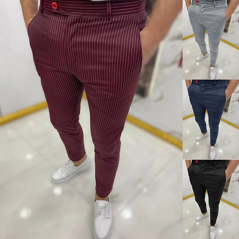Men's Trousers Clothing Pants For Men Striped Streetwear Male Winter Working Casual Business Suit Pants Formal Long Pant Clothes
Men's Trousers Clothing Pants For Men Striped Streetwear Male Winter Working Casual Business Suit Pants Formal Long Pant Clothes
