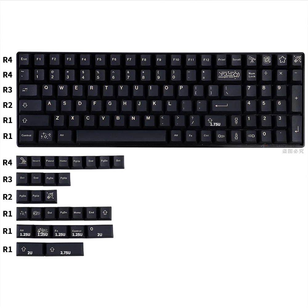 129 клавиш GMK Stargaze PBT, сублимационная клавиатура, вишневый профиль подходит для различных механических клавиатур
129 клавиш GMK Stargaze PBT, сублимационная клавиатура, вишневый профиль подходит для различных механических клавиатур