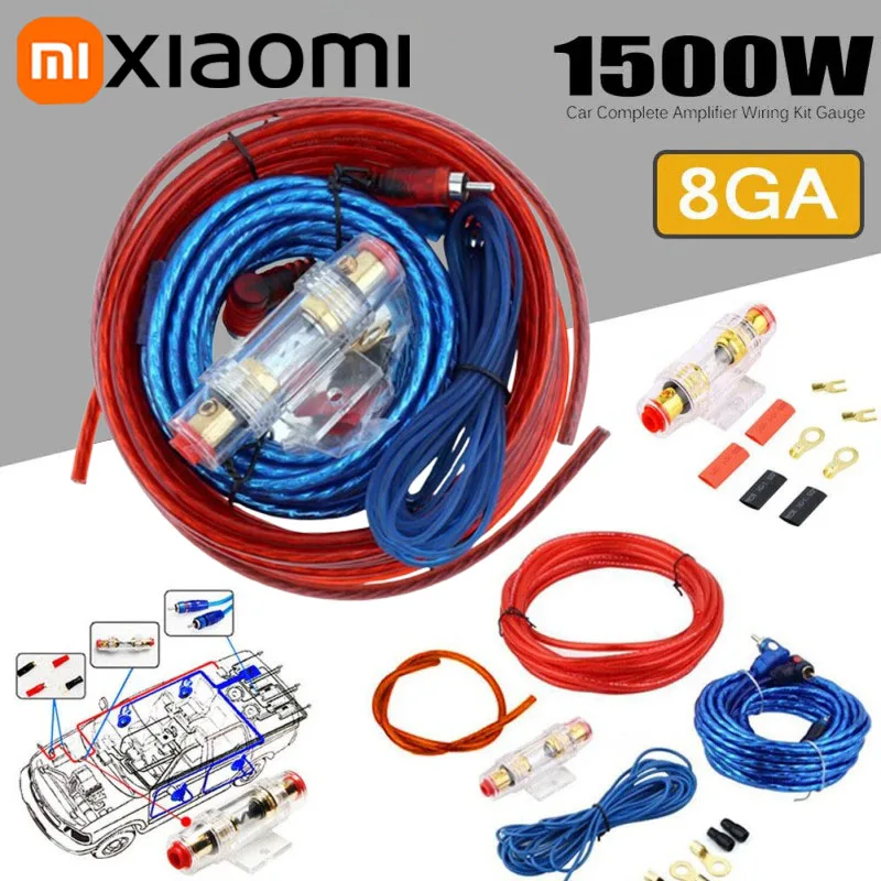 Комплект проводки аудиодинамиков Xiaomi 1500 Вт, 8GA, кабель автомобильного сабвуфера, держатель предохранителя 60 А, провода для установки динамика для модификации автомобиля
Комплект проводки аудиодинамиков Xiaomi 1500 Вт, 8GA, кабель автомобильного сабвуфера, держатель предохранителя 60 А, провода для установки динамика для модификации автомобиля