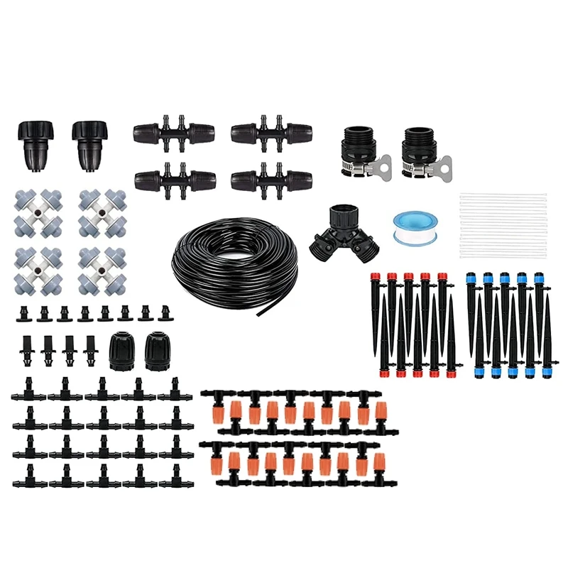 Garden Irrigation System Kit,Drip Irrigation With 1/4Inch Distribution Tubing Hose,Lawn Plant Watering Sprinkler System
Garden Irrigation System Kit,Drip Irrigation With 1/4Inch Distribution Tubing Hose,Lawn Plant Watering Sprinkler System