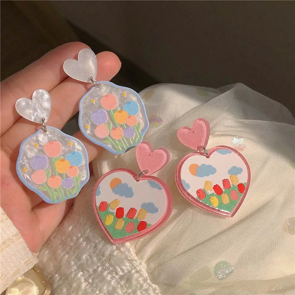 Geometric Love Tulip Flower Drop Earrings Sweet Simple Temperament Stud Earrings All-match Fashion Women Earrings
Geometric Love Tulip Flower Drop Earrings Sweet Simple Temperament Stud Earrings All-match Fashion Women Earrings