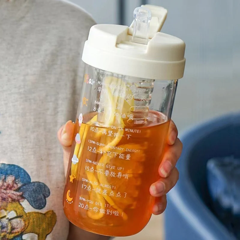 550ml Tea Separation Glass Cup With Straw Sports Water Bottle Anti-Fall Tea Leak High Temperature Student Portable Drinking Cup
550ml Tea Separation Glass Cup With Straw Sports Water Bottle Anti-Fall Tea Leak High Temperature Student Portable Drinking Cup